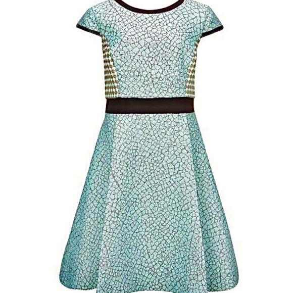 Ted Baker Dresses & Skirts - Ted Baker New Jacquard Tweed Neon Skater Dress